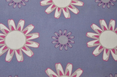 Baumwolle | KIM Blüten Blumen | lila beere grau